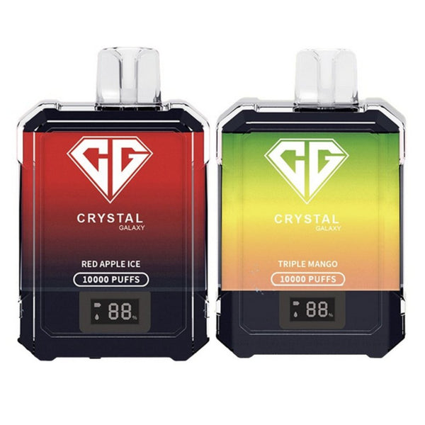 Crystal Galaxy 10000 Puffs Disposable Vape Pod Box of 10 - Red Apple Ice -Vapeuksupplier