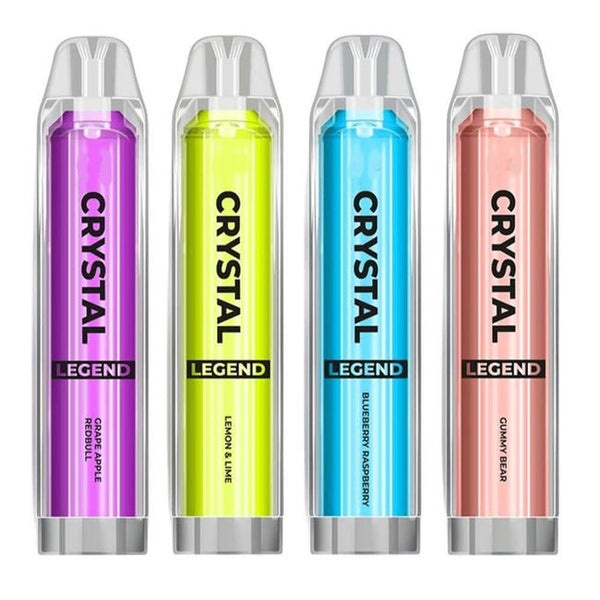 Crystal Legend 4000 Disposable Vape Puff Pod Box of 10 - Blackcurrant Menthol -Vapeuksupplier