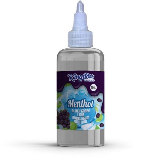 Kingston E-liquids Menthol 500ml Shortfill - Black Grape lime Bubblegum Menthol -Vapeuksupplier