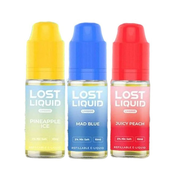 Lost Liquid Nic Salt 10ml E-Liquids (Box of 10) - Blue Razz Cherry -Vapeuksupplier