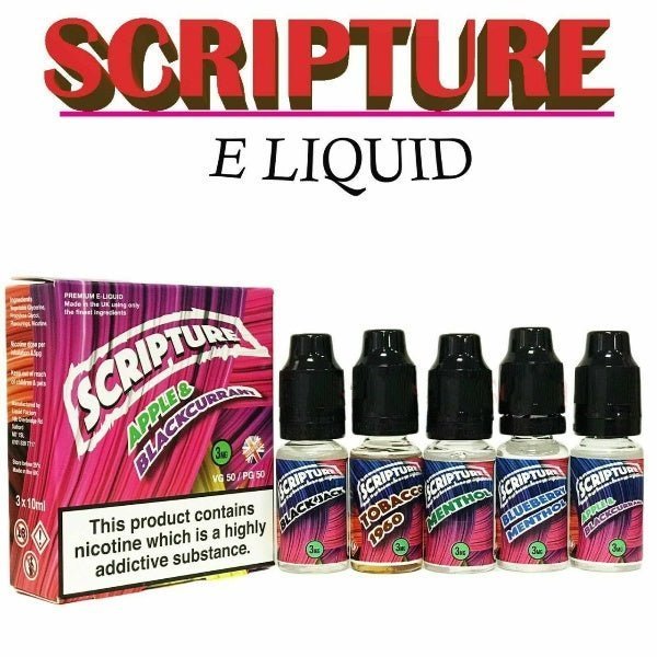 Scripture - 30ml - E-Liquid - (3 X 10ml) - Apple & Blackcurrant -Vapeuksupplier
