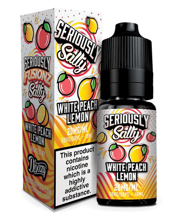 Seriously Fusionz Nic Salt 10ml - Box of 10 - White Peach Lemon -Vapeuksupplier