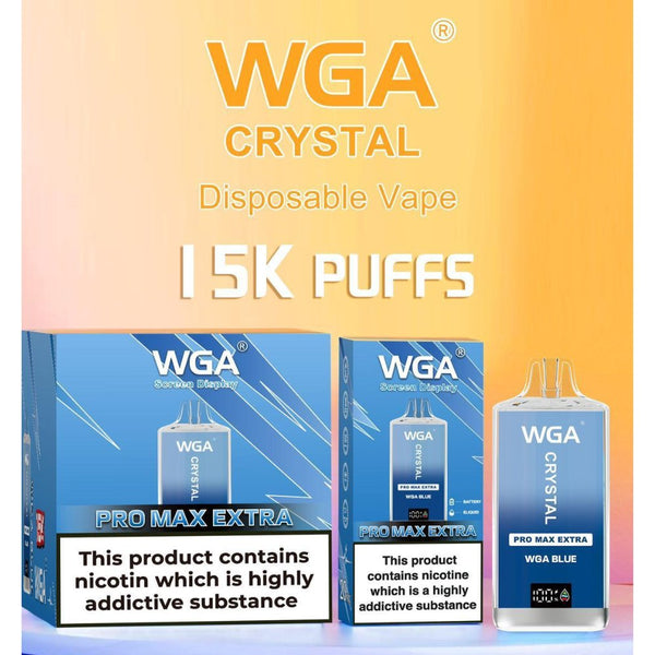 WGA Crystal Pro Max Extra 15000 Puffs Disposable Vape Box of 10 - Fizzy Cherry -Vapeuksupplier